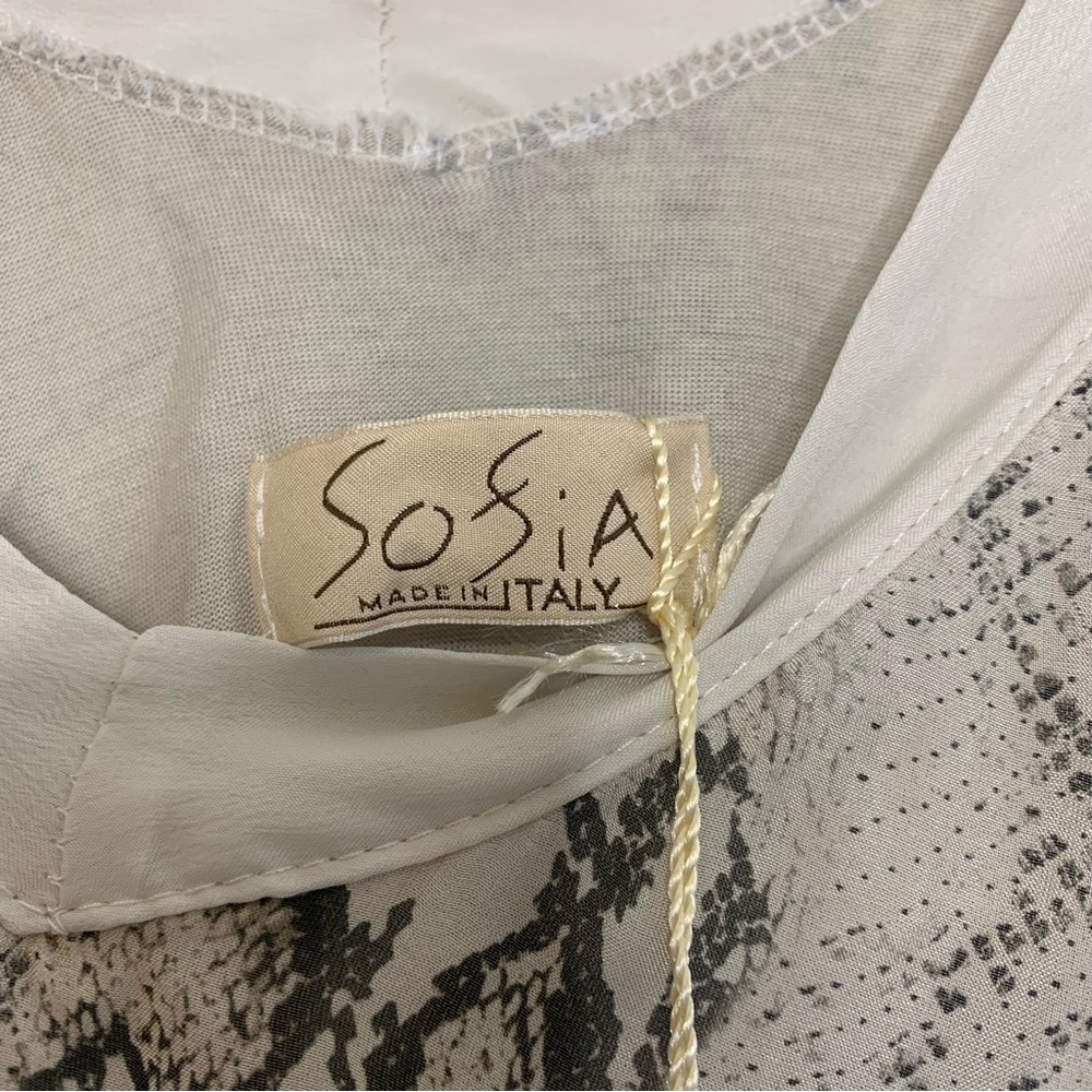 Nwt Sofia Python Print Silk Tunic Made In Italy - image 3